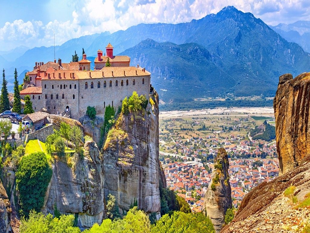 The Meteora monasteries, Greece Kalambaka. UNESCO World Heritage Site
