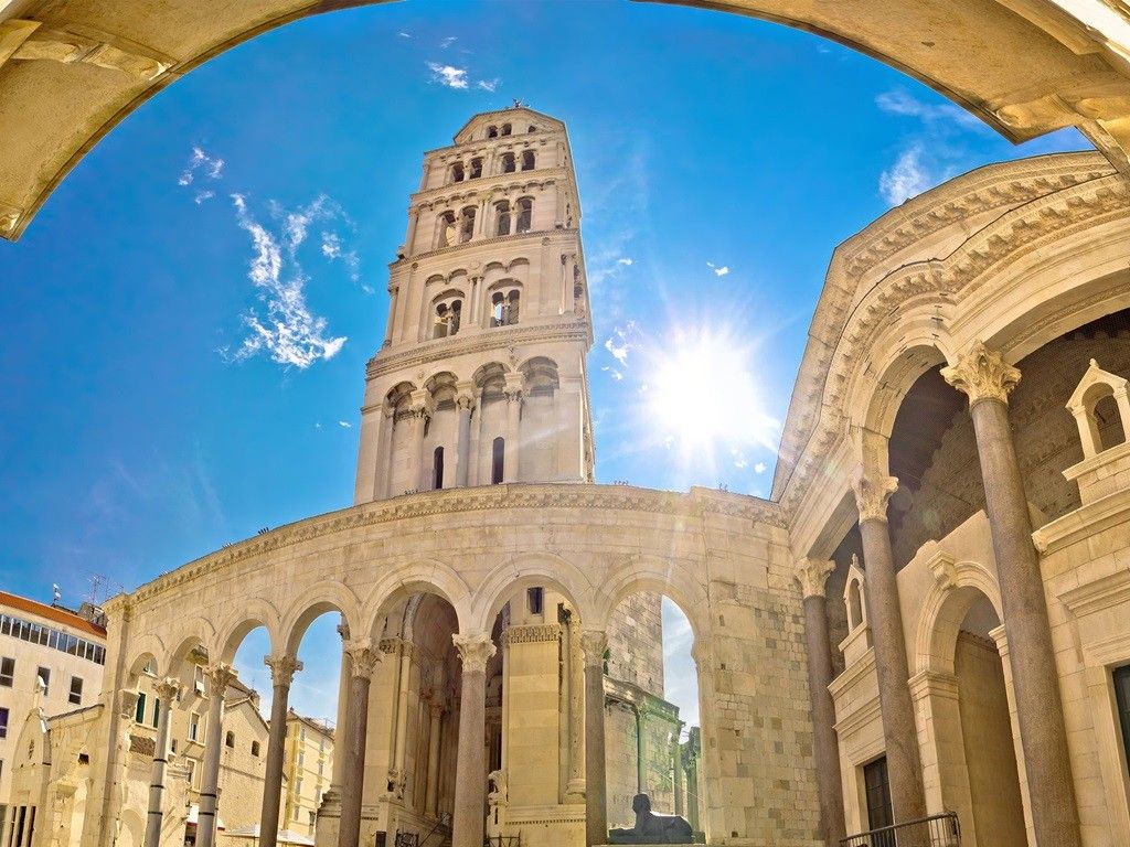Split historic Peristil UNESCO World Heritage Site, Dalmatia, Croatia